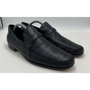 Bruno Magli Men's Leather Porro Loafers‎ Black Size 10.5 M